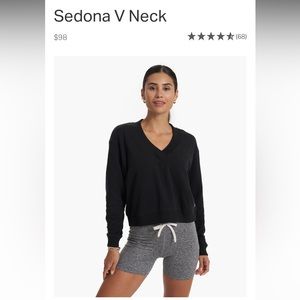 Vuori Sedona V Neck Women’s Sweater Black